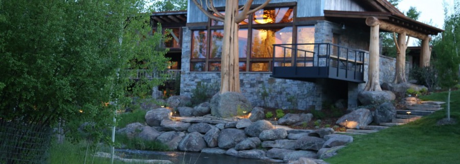 Landscape design under the Bridger Mountains.